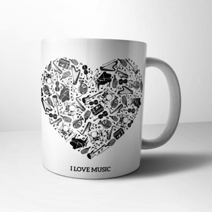 ماگ حرارتی موسیقی I LOVE MUSIC