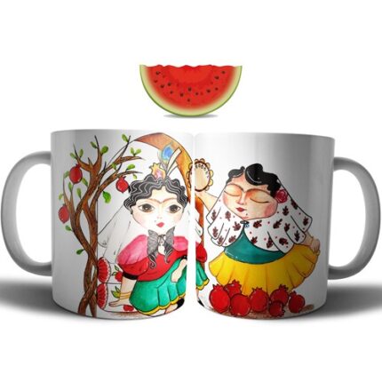ماگ سرامیکی یلدا عاشقانه طراحی اختصاصی