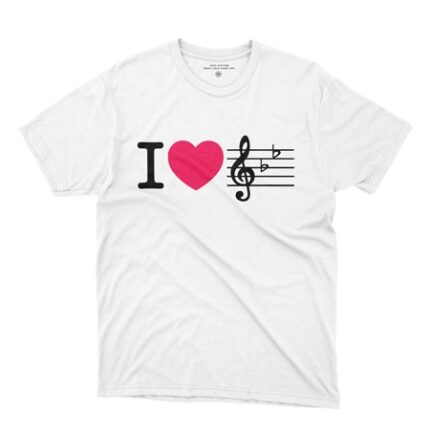 تیشرت طرح I love music
